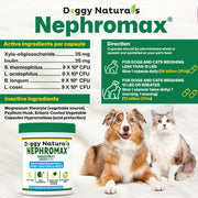 NephroMax Synbiotic Capsules for Kidney Support for Dogs & Cats (120 Capsules) Made In U.S.A