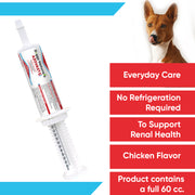 Oral Paste Azovast Plus Kidney Health Supplement for Dogs & Cats, Oral Paste (60 cc) - NO Refrigeration Required-Manage Toxins, Kidney Functions (Chicken Flavor)