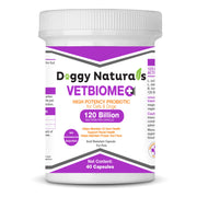 Vetbiome Plus Probiotics for Pet - 120 Billion CFUs ( 40 Capsules ) Made in U.S.A - NO Refrigeration Required !!