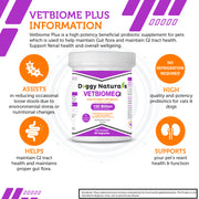 Vetbiome Plus Probiotics for Pet - 120 Billion CFUs ( 40 Capsules ) Made in U.S.A - NO Refrigeration Required !!